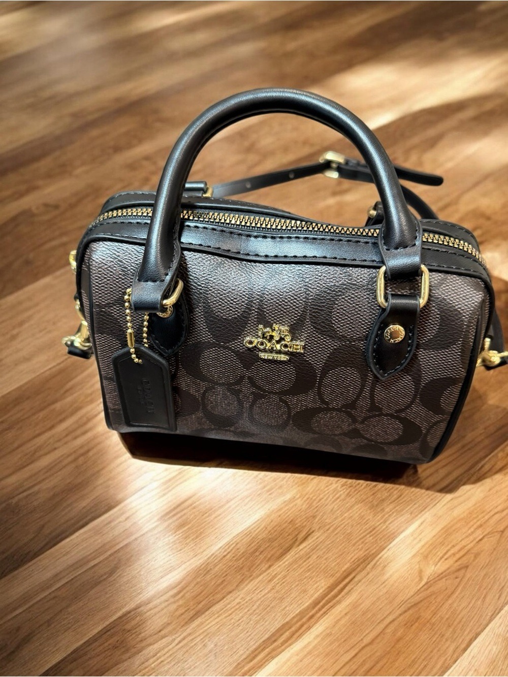 Coach Rowan Mini Brown Signature Mini Crossbody bag